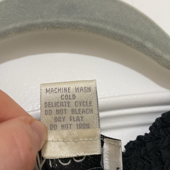 Vintage Black Scrunch Top sz S - Picture 4 of 6